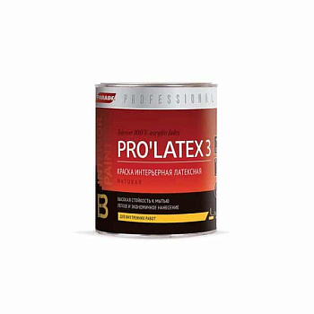 краска латекс PROLATEX E3 база А мат.9л