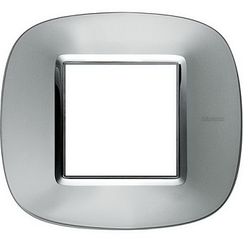 BT Axolute Зеркальный Аллюминий Рамка 2 мод эллипс HB4802XC