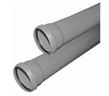 Труба BASE ф 50 с раструбом L=0.25 м, вн.канализ.толщ.ст.1.8 (150) VALFEX