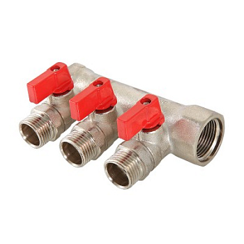 Коллектор 1-2 вых-1/2 нр с отсек.кр. Valtec (VTc.580.N.0602)