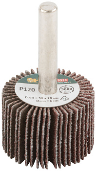 Диск лепестковый для дрели радиальный 30х20х6мм Р120 39558