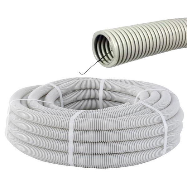 Труба ПВХ гофро с зонд.d20 (100м) ДКС 91920 Россия