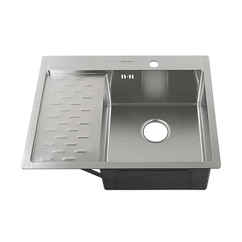 FABIA PROFI Мойка врезная 63*50см ПРАВАЯ толщ. 3,0*0,8мм, глубина 200мм +сифон +корзина 63503R