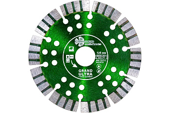 Диск алмазный отрезной Ø125х22,23 Сегмент Турбо серия Grand hot press GTS732