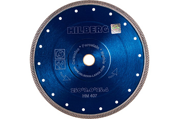 Диск алмазный ТУРБО ультратонкий х-тип Ø250х25.4мм Hillberg HM407
