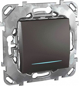 SE Unica Механизм переключателя 1-клавишный с индикацией графит MGU5.203.12NZD