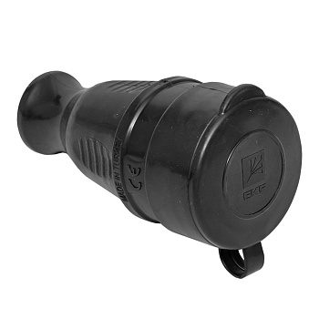 Штепсельное гнездо с з/к с крышкой 16A Черная Каучук IP44 4002 / 4014 (1/15) NE-AD  
