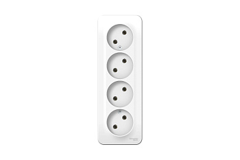 Розетка 4ОП 16А без з/к Белая с изолир пласт BLANCA BLNRA000411 (5/1) SE