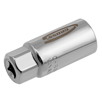 Головка торцевая многоразмерная "Gross" Ø6-21мм, под квадрат 3/8, CrV, хромированная 13191