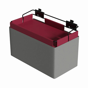 Корзина текстильная закрытая (Каркас корзины:Сталь,Антрацит,Ткань корзины:Оксфорд 600,Чёрно-серый)