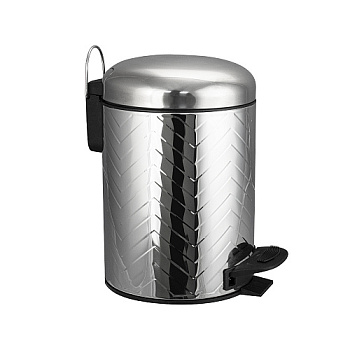 1120 Ведро круглое 20л.с педалью .с дов.крышки из нерж.410.хром. 