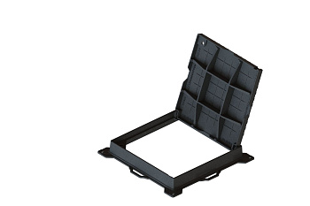 Люк чугунный квадратный 600х600мм (Размер лаза 473х473мм) 35456/8-4