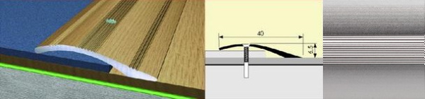 Кант полукруглый 40x0,9 алюминий