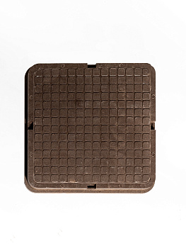Люк большой квадратный 650х650мм Коричневый (30кН)