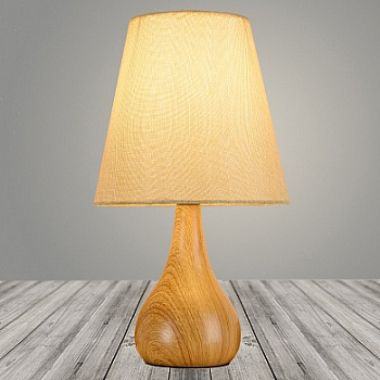 Настольная лампа A19064 дерево/бежевый абажур h380 1х40W E27, DIY22 