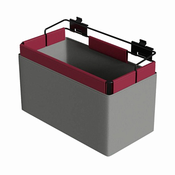 Корзина текстильная сплошная (Материал каркаса корзины: Сталь.Цвет каркаса корзины: Пыльно-серый.Мат