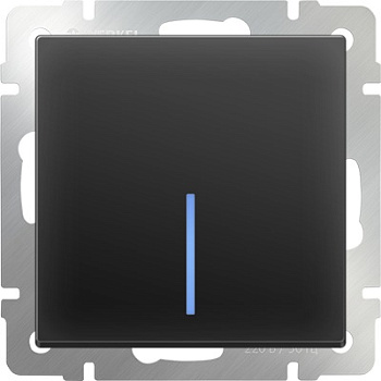 Выключатель 1кл с подсв W1110108 Черный матовый WERKEL a051599 