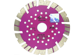 Диск алмазный отрезной TURBO SEGMENT Tractor Ø125x12х22.23мм Trio Diamond TR702