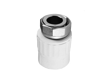 Муфта с накидной гайкой 25х3/4" (100/20) (Valfex) БЕЛАЯ