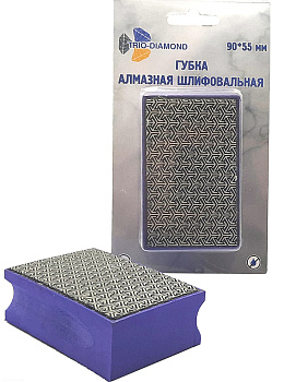 Губка алмазная шлифовальная 90х55мм №400 Trio Diamond 142400