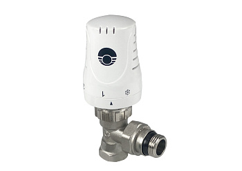 Клапан с термостатической головкой для рад. угловой 1/2" VALFEX (60) К