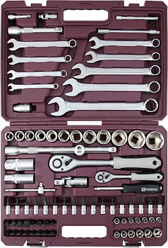 Набор инструмента универсальный 1/4" 1/2" DR 82 предмета 052060/54007 (UTS0082)