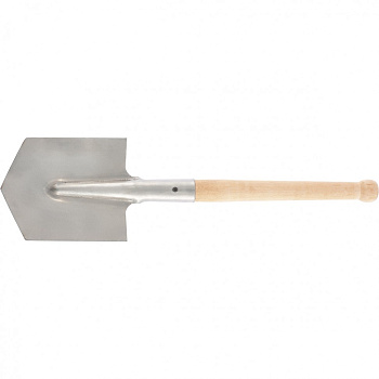 Лопата саперная нерж.сталь 153х180х585мм дерев.черенок Россия Сибртех 61439