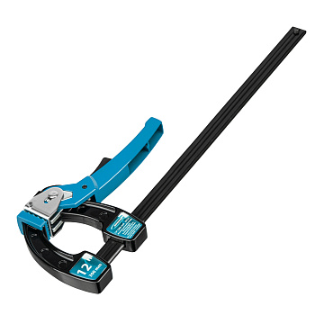 Струбцина реечная "Gross" быстрозажимная 12, мет. корпус, рычажный храповой механизм, 300мм 20721