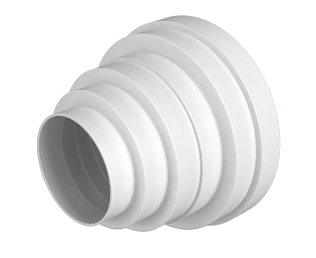 Соединитель универсальный круглых воздуховодов эксцентриковый пластик D160/150 ПУ16.15.12,5.12.10.8