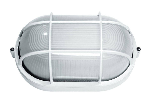 Светильник НБП 04-100-002 У3 IP54 овал белый с решеткой  Беларусь