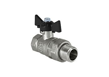 Кран шар. бабочка 3/4" ВР/НР американка НИКЕЛ. VALFEX 11Б27фт1М (56/14) (VF.227.NB1.034)