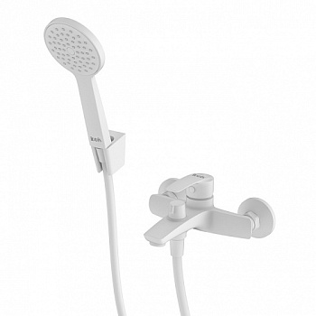 *Смеситель для ванны белый матовый Ray IDDIS, RAYWT02i02