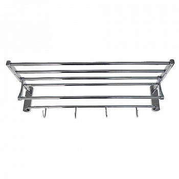 Полка д/полотенца двойная премиум /нерж. 5660