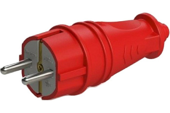 Вилка Прямая Красная Каучук IP44 4401 (1/30) NE-AD
