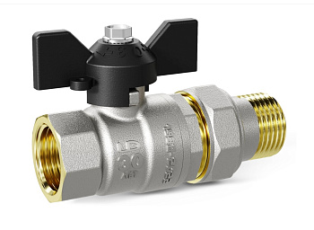 Кран шар. бабочка 1/2" ВН/НР американка LD Pride  (LD 47.306.15)