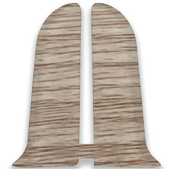 Торцевые (пара) для плинтуса К55 "Идеал Комфорт" 207 / Дуб кофейный