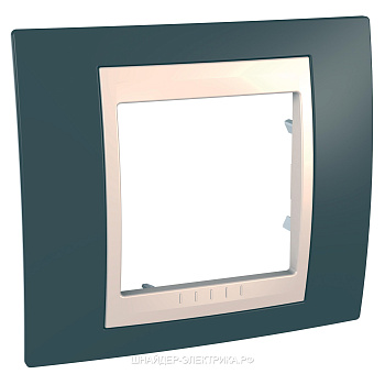 SE Unica Рамка 1-ая серо-зеленая/бежевая  Хамелеон MGU6.002.577