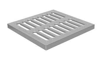 Решетка водоприемная "Gidrolica Point" РВ-28,5х28,5 - штампованная стальная оцинкованная (А15) 200