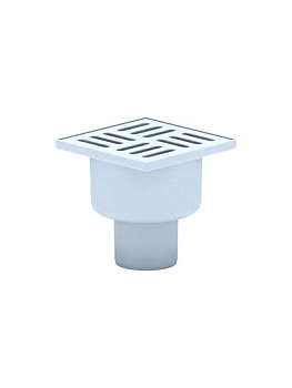 Трап верт.нерегулируемый Ø50 с пластиковой реш.10*10см ТА5204 (16шт)