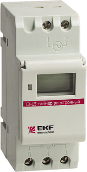 Таймер электронный ТЭ-15 220В 16А 8 программ 1 мин.-168 час EKF