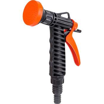 Душ-пистолет поливочный "Жук" с фиксатором 1/2"-3/4" выход штуцер 3216-00 (50) Ж6574