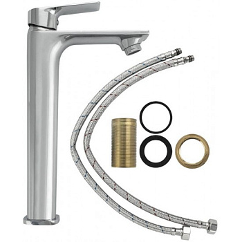 8401 MAGNUS Смеситель на раковину,ВЫСОКИЙ,хромиров.лит. корп.