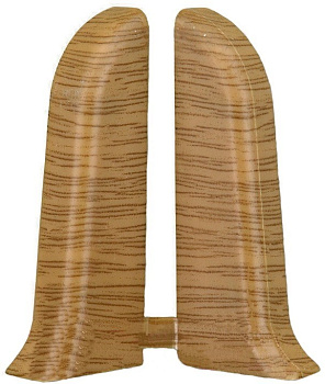 Торцевые (пара) для плинтуса К55 "Идеал Комфорт" 217 / Дуб темный