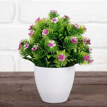 Бонсай в горшочке "Пушистый цветочный куст" 8*16см микс 4555649