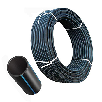 Труба водопров. ПНД d63x3,8 ГОСТ (бухта 100м), вода SDR17 ПЭ