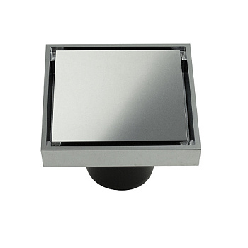 00080 MAGNUS Трап латунный, хромир, 100*100 выход 50мм, вертикальный-крышка литая