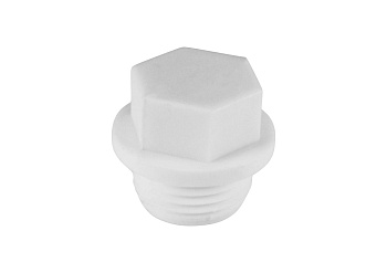 PRO Заглушка резьбовая  20х1/2 (1000/250) (Valfex) БЕЛАЯ