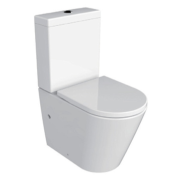 AZ-8593 Azario Luana напольный безободковый унитаз в комплекте с арматурой, сиденье микр.615*375*840