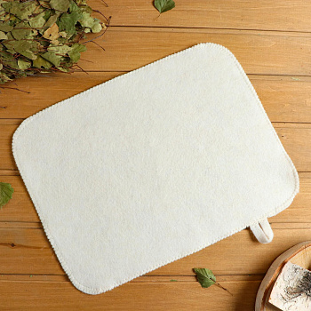 Коврик для бани и сауны, белый 5312214