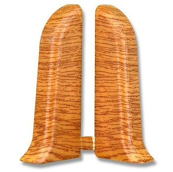 Торцевые (пара) для плинтуса К55 "Идеал Комфорт" 206 / Дуб коньячный